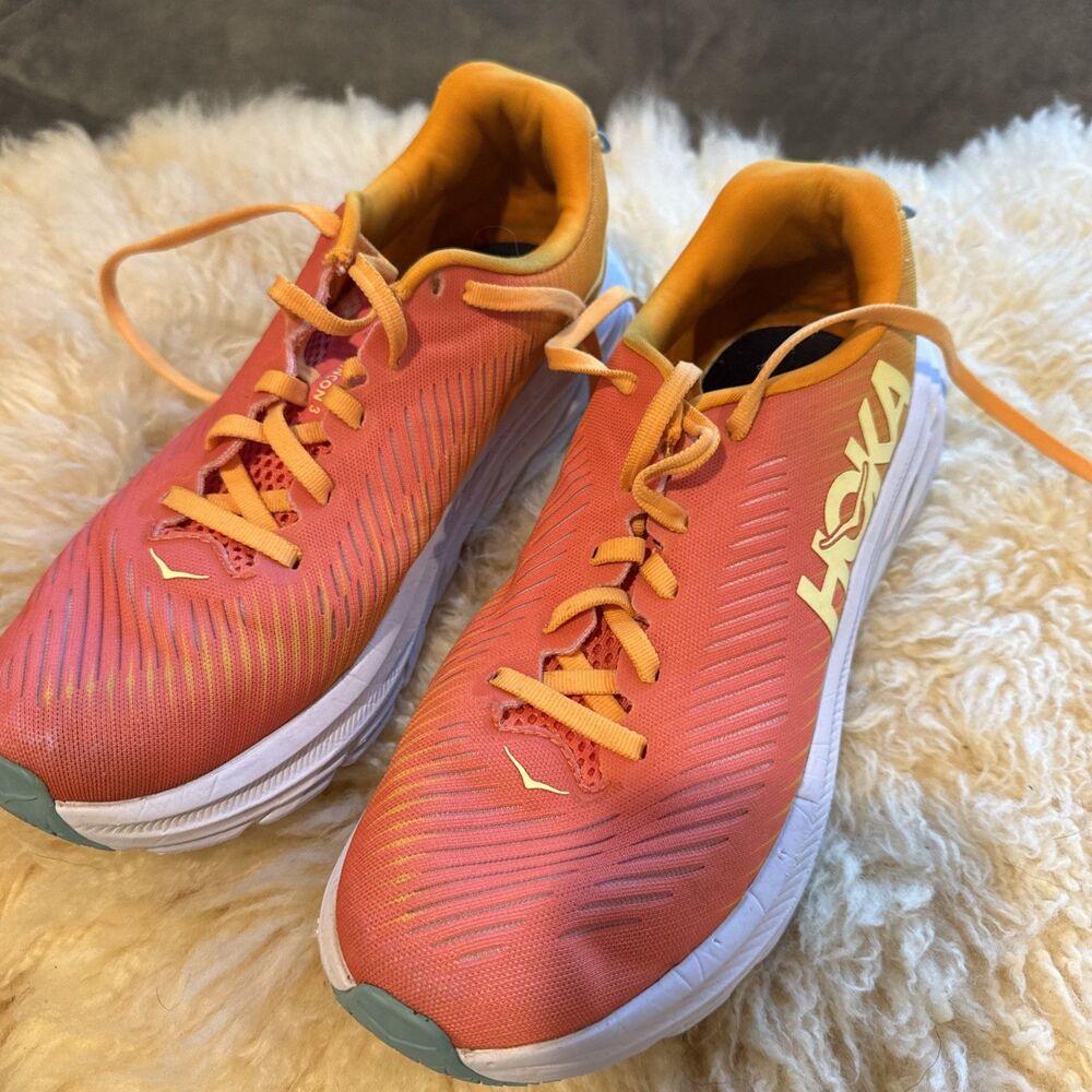 Hoka One One Rincon 3 Women's Running Shoes Size 8 B Orange, Athletic Sneakers